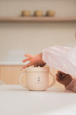 Tasse d'apprentissage 2 en 1 pour collation et liquide
