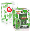 Funko Pop 4 Inches - Green Splatter PET EVORETRO Protector 0.40MM - Pack of 10