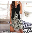 Mid Skirt Women's Sleeveless Fashion Skirt Print Jumpsuit
