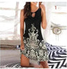 Mid Skirt Women's Sleeveless Fashion Skirt Print Jumpsuit