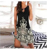 Mid Skirt Women's Sleeveless Fashion Skirt Print Jumpsuit