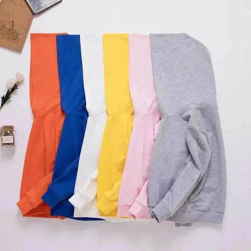 Middle And Small Size Children's Customized Pure Cotton Hooded Blank Sweater
