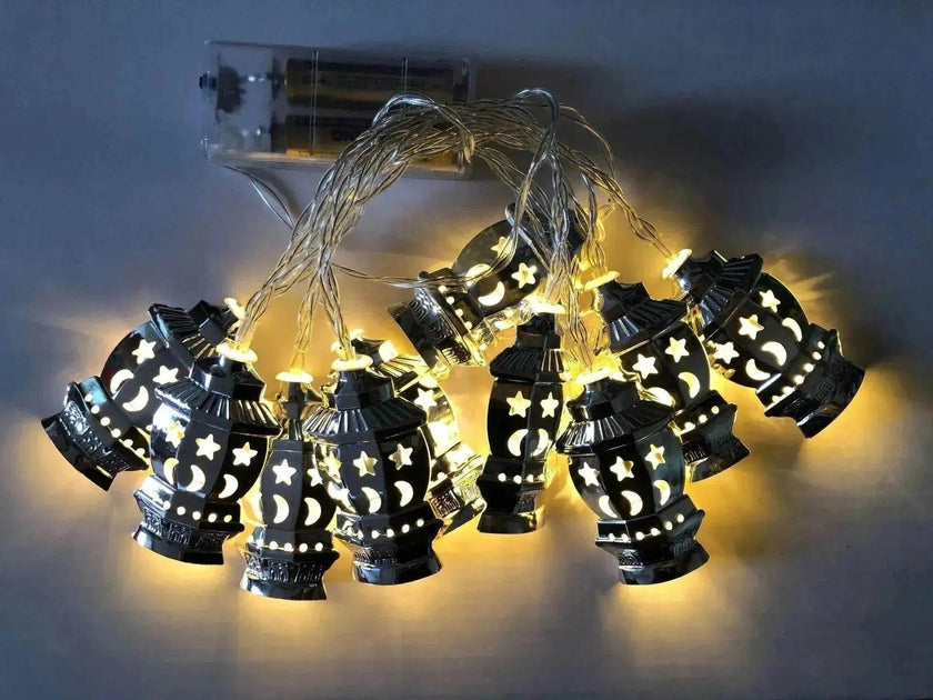 Middle East Arab Arab  Ramadan Wrought Iron LED Palace Lantern String Light