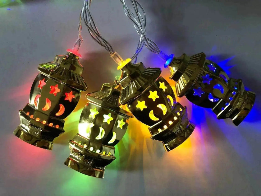 Middle East Arab Arab  Ramadan Wrought Iron LED Palace Lantern String Light