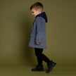 Dress Coat Hooded | Blue | Miles The Label