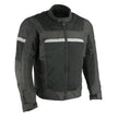 Milwaukee Leather Men's Mesh & Nylon Combo Racer Jacket
