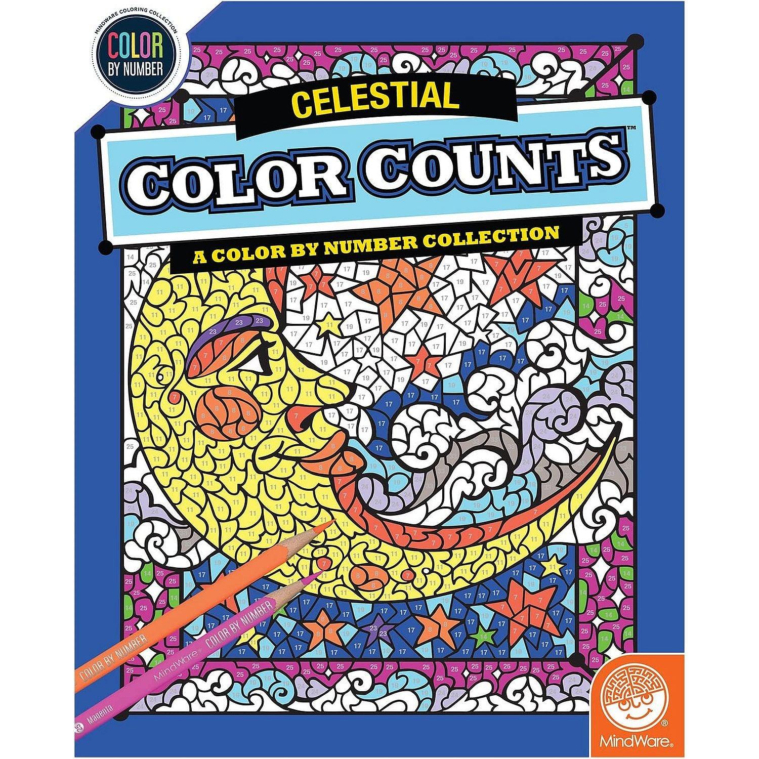 Mindware - Color by Number - Color Counts - Celestial