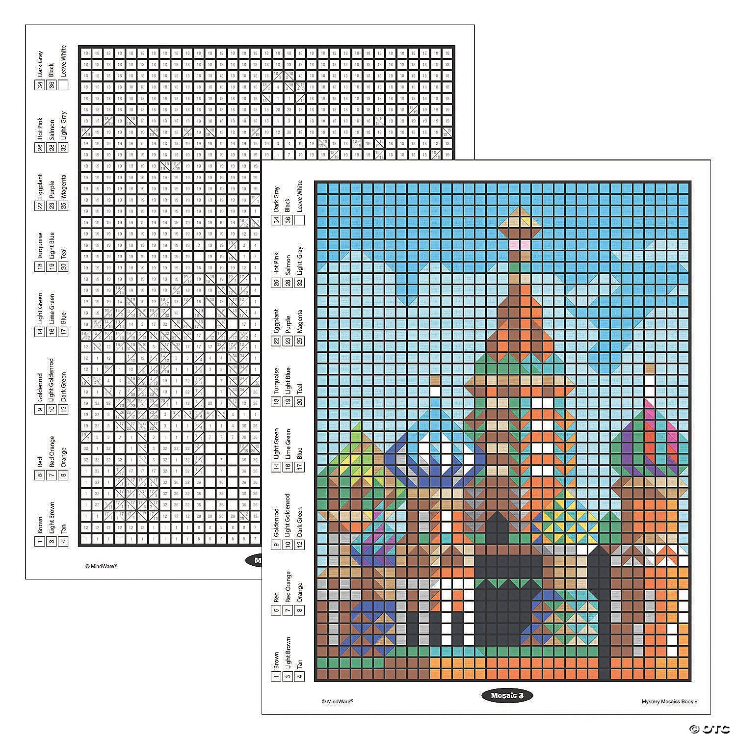 Mindware - Dessin par numéros - Mosaïques mystères - Livre 9