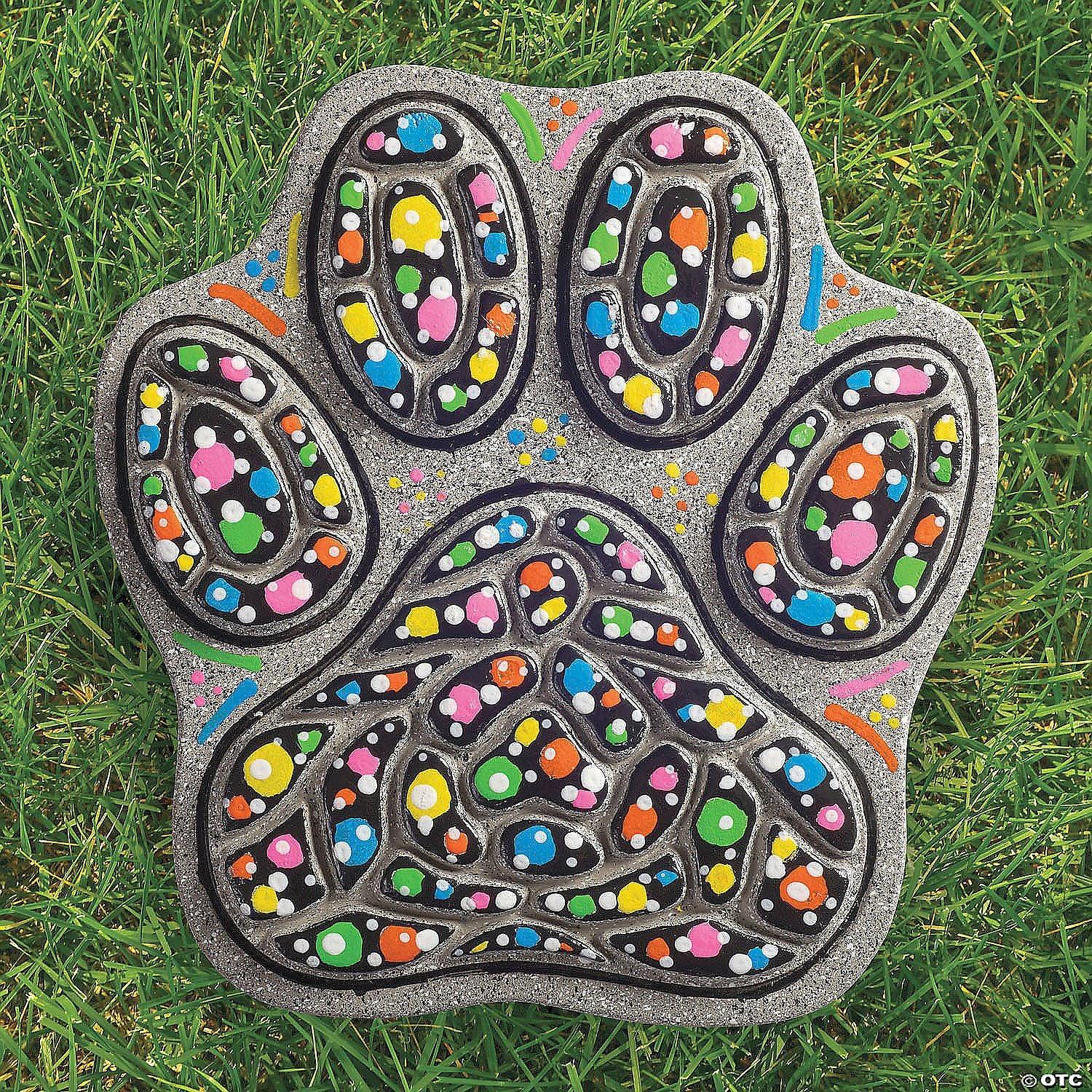 Mindware - Paint - Your - Own Stepping Stone - Paw Print