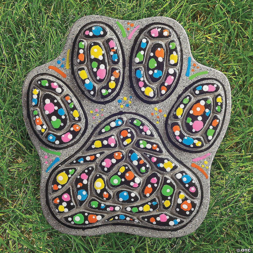Mindware - Paint - Your - Own Stepping Stone - Paw Print