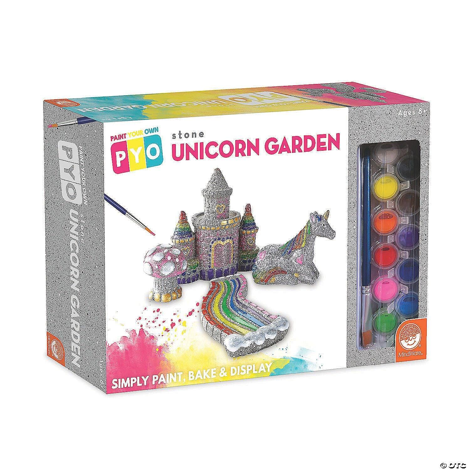 Mindware - Paint - Your - Own Stone - Unicorn Garden