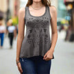 Mineral Wash Tank with Symmetrical Steer Head Design and Rhinestone Embellishments