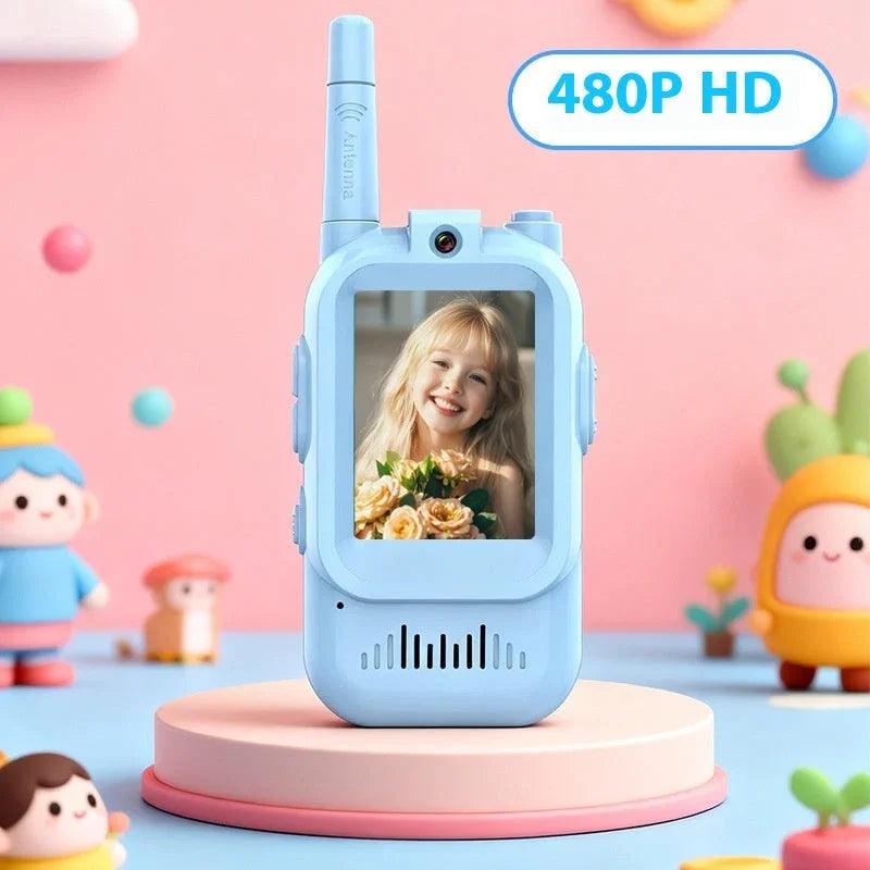 Mini Video Wireless Walkie Talkies For Kids Handheld 2 Pack Rechargeable Intercom Cam Outdoor Family Games Gift For Boys Girls