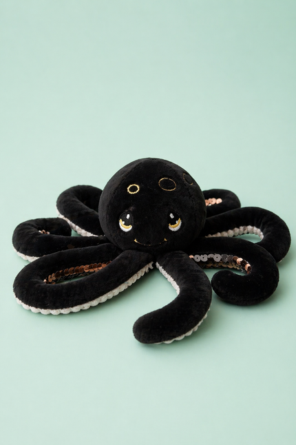 **** Précommande ** Mini pieuvre noire sensorielle