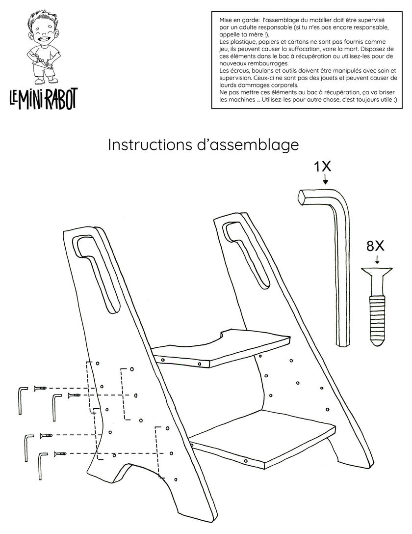 Le Mini Propre - Banc de toilettes évolutif en bois pour enfants