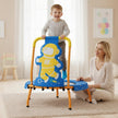 Mini Trampoline for Toddlers with Foam Padded Handle and Safety Padded Cover-Blue