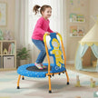 Mini Trampoline for Toddlers with Foam Padded Handle and Safety Padded Cover-Blue