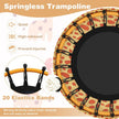 Mini Trampoline for Toddlers with Foam Padded Handle and Safety Padded Cover-Orange