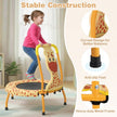 Mini Trampoline for Toddlers with Foam Padded Handle and Safety Padded Cover-Orange