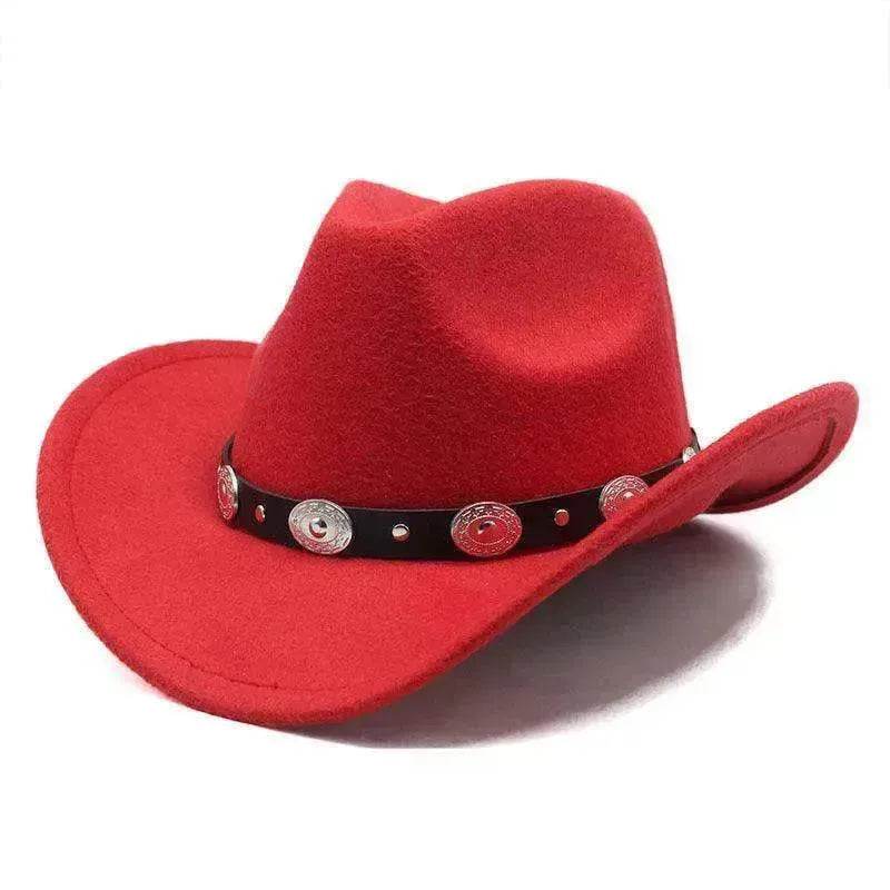 Minority Style Woolen Western Cowboy Hats Men's And Women's Couple Hats