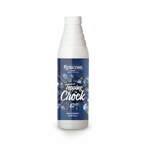 Blueberry Topping with Pieces - 1 KG Squeeze Bottle - Blueberry Crock Topping - Rubicone Canada - Ships Free Within Canada on Orders Above CAD $199