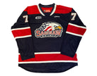 Michael Misa Autographed Saginaw Spirit Home Blue CCM Replica Jersey