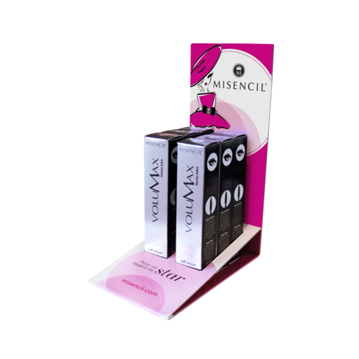 Misencil - Mascara Volumax 6+1 avec présentoir
