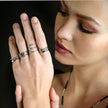 PAIGE: Triple Stacked Wavy Silver Ring