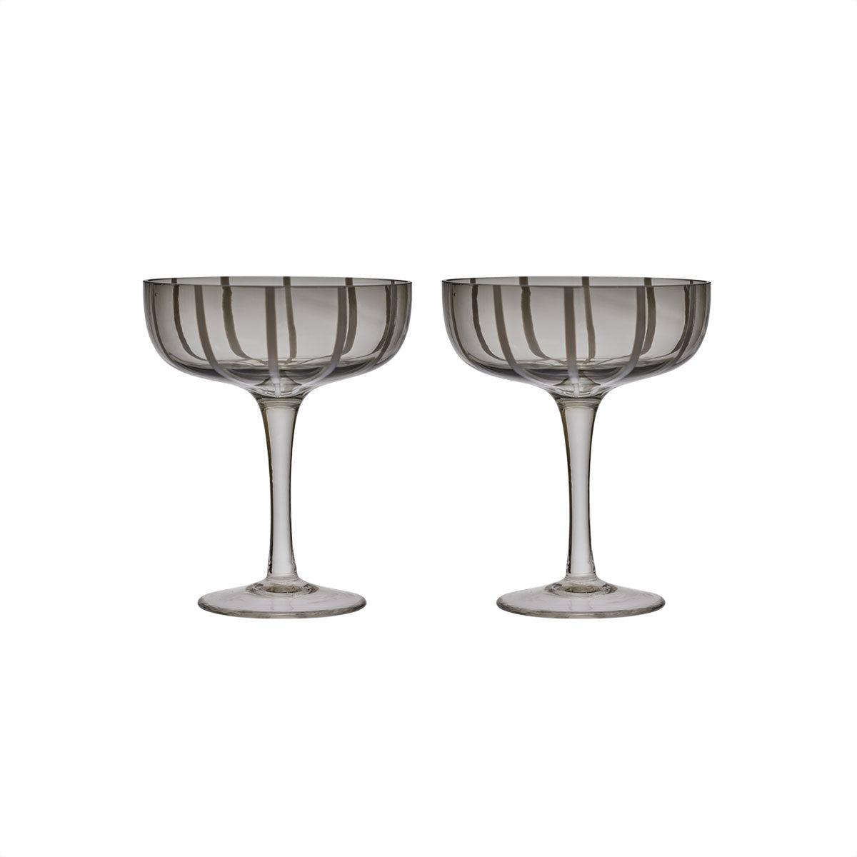 Mizu Coupe Glass - Pack of 2 - Grey