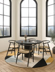 Mizza Black Yellow Multicolor Rug