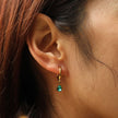 Boucles d'oreilles en cristal d'émeraude encapsulé WINNIE