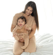 Bamboo Footies with Two Way Zipper (Maple Sugar)