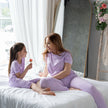 Bamboo Short Sleeve Top & Shorts Pajama Set (Lavender Bloom)