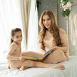 Bamboo Short Sleeve Top & Shorts Pajama Set (Maple Sugar)