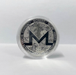 Monero Coin - Silver Metal Physical Blockchain Cryptocurrency Collectible Coin