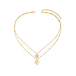 Monstera Leaf Layered Necklace