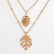 Monstera Leaf Layered Necklace