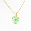 Monstera Leaf Pendant Necklace