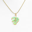 Monstera Leaf Pendant Necklace