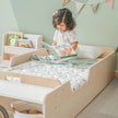 APPLE CRIB - Lit Montessori au sol avec barrières et étagères