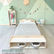 CHERRY TWIN - Montessori Floor Bed with Shelves