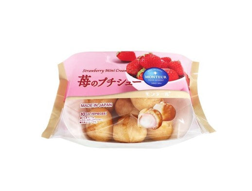 FZN: Monteur Strawberry Mini Cream Puffs (90G)