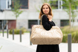 Cloud Comfort Puffer Mommy Bag - Beige