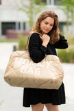 Cloud Comfort Puffer Mommy Bag - Beige