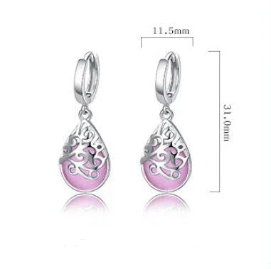 Moonlight Opal Silver Tears Earrings