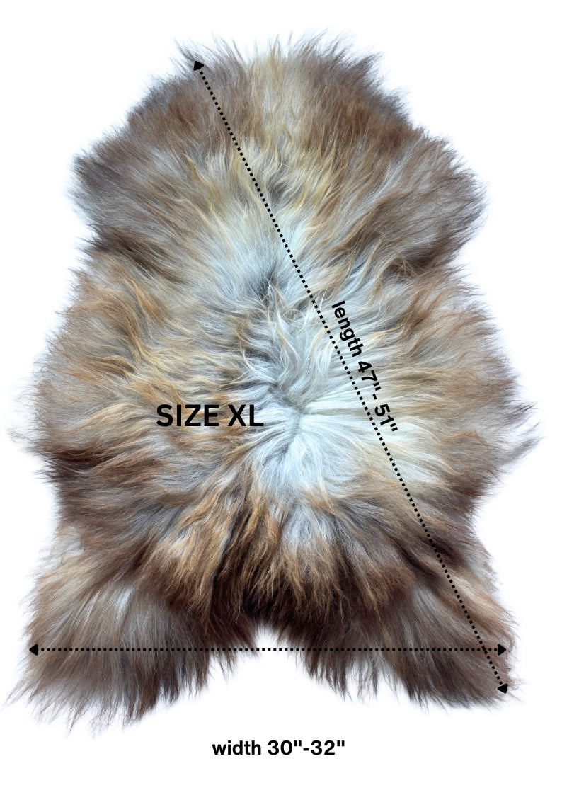 Natural Rare Rusty Grey Icelandic Sheepskin