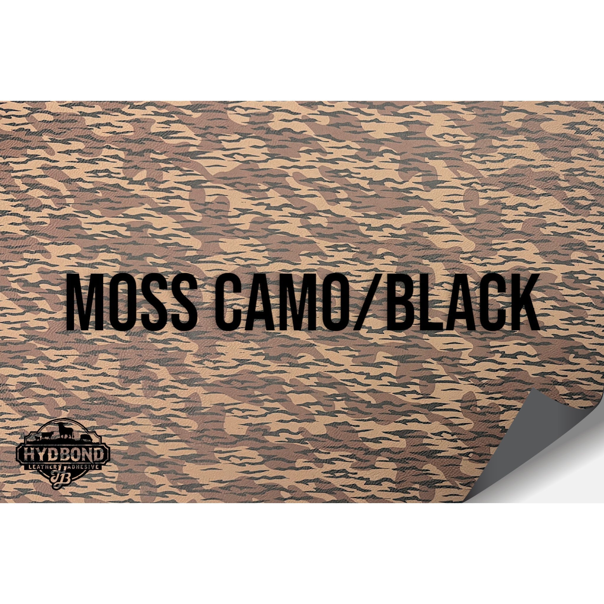 NO ADHESIVE MOSS CAMO/BLACK LEATHERETTE SHEET (12
