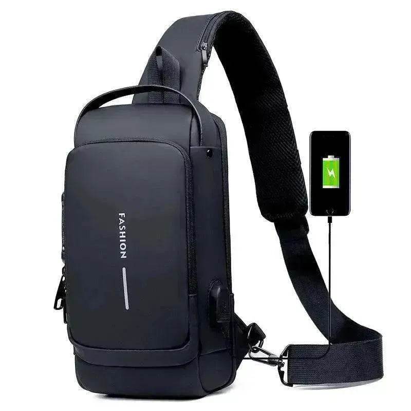 Motorcycle Password Anti theft Men's Fashion Chest Bag Fanny Pack