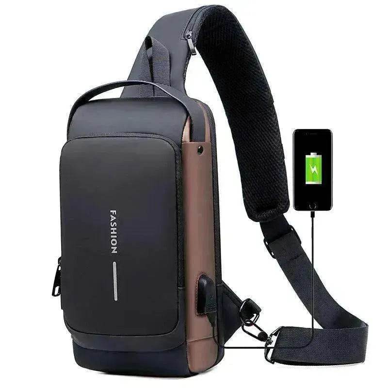 Motorcycle Password Anti theft Men's Fashion Chest Bag Fanny Pack