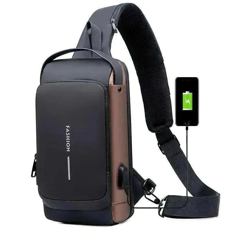 Motorcycle Password Anti theft Men's Fashion Chest Bag Fanny Pack